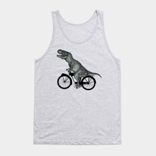 Bike and t rex dinosaur silhouettes Tank Top